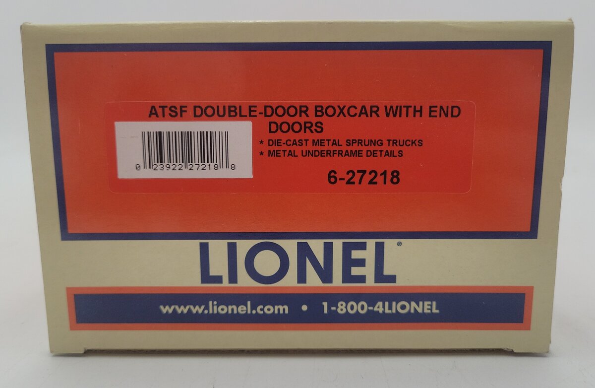 Lionel 6-27218 O Gauge ATSF Double-Door Boxcar #9870 with End Doors LN/Box