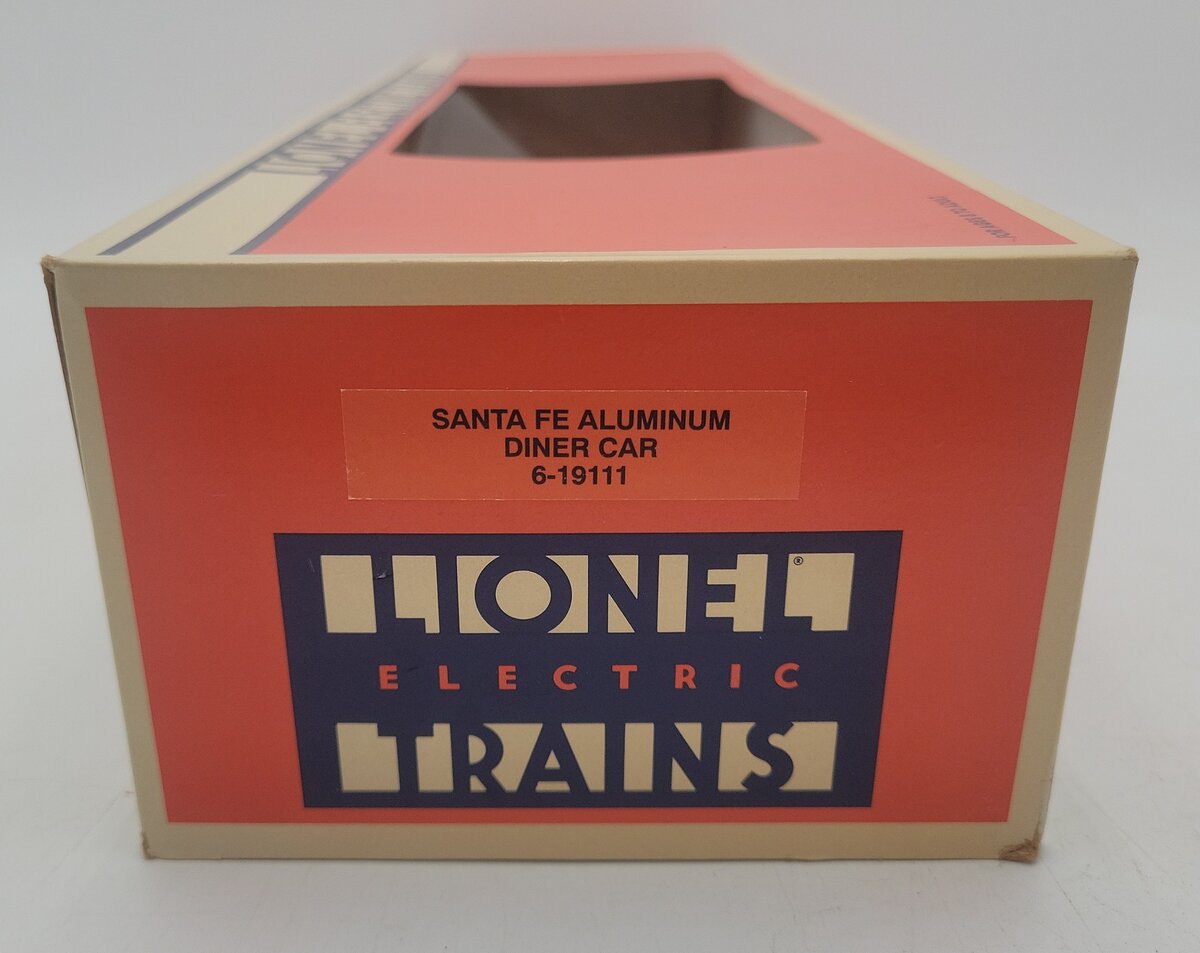 Lionel 6-19111 O Gauge Santa Fe Aluminum Diner Car #601 EX/Box