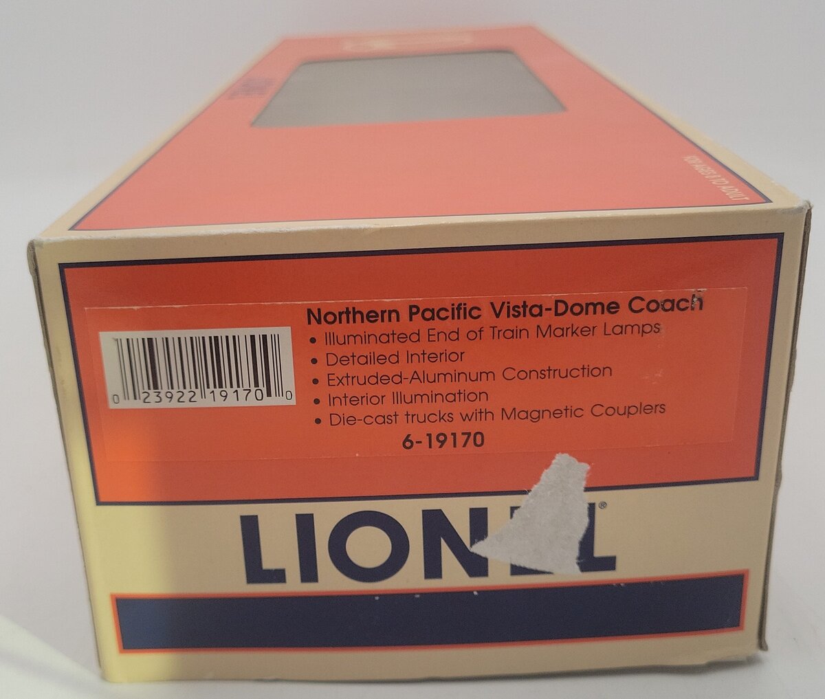 Lionel 6-19170 O Gauge Northern Pacific Full Vista Dome Coach EX/Box