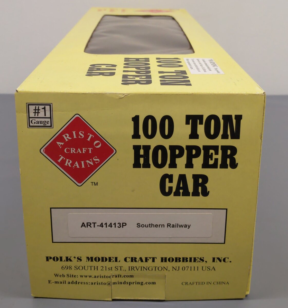Aristo-Craft 41413P G Scale Southern 3 Bay 100 Ton Hopper #360105 (Metal Wheels) EX/Box