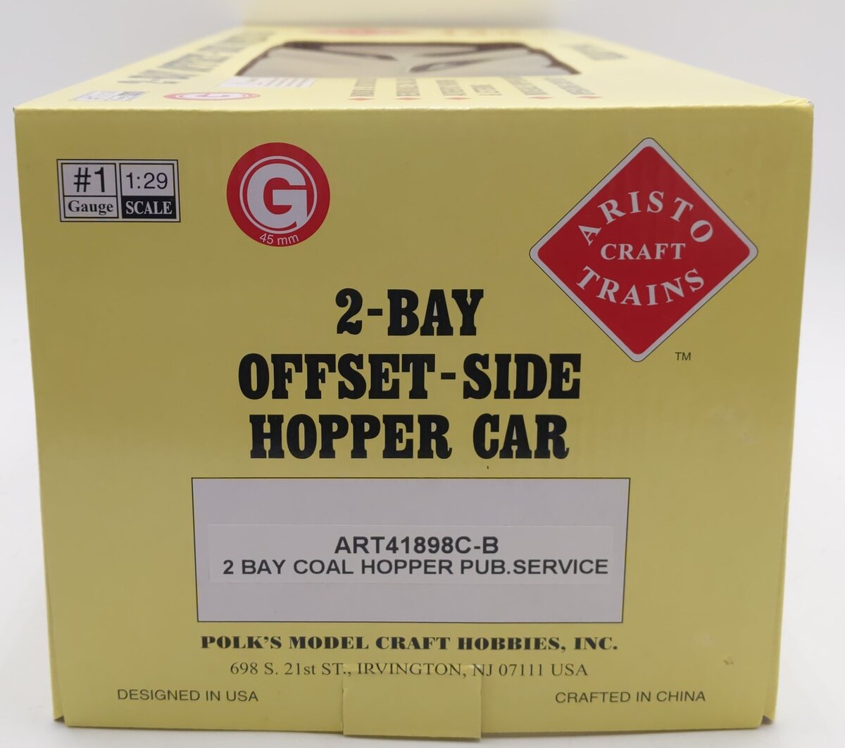 Aristo-Craft 41898C-B G Gauge Public Service Electric Co NJ 2-Bay Hopper #0167 EX/Box