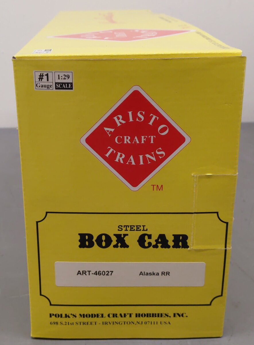 Aristo-Craft 46027 G Scale Alaska Railroad Boxcar #3034 (Metal Wheels) EX/Box