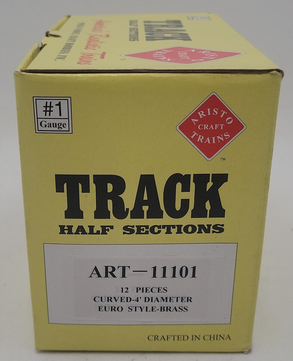 Aristo-Craft 11101 Euro Brass 4 Ft Diameter 1/2 Curved Track Sections (12) EX/Box