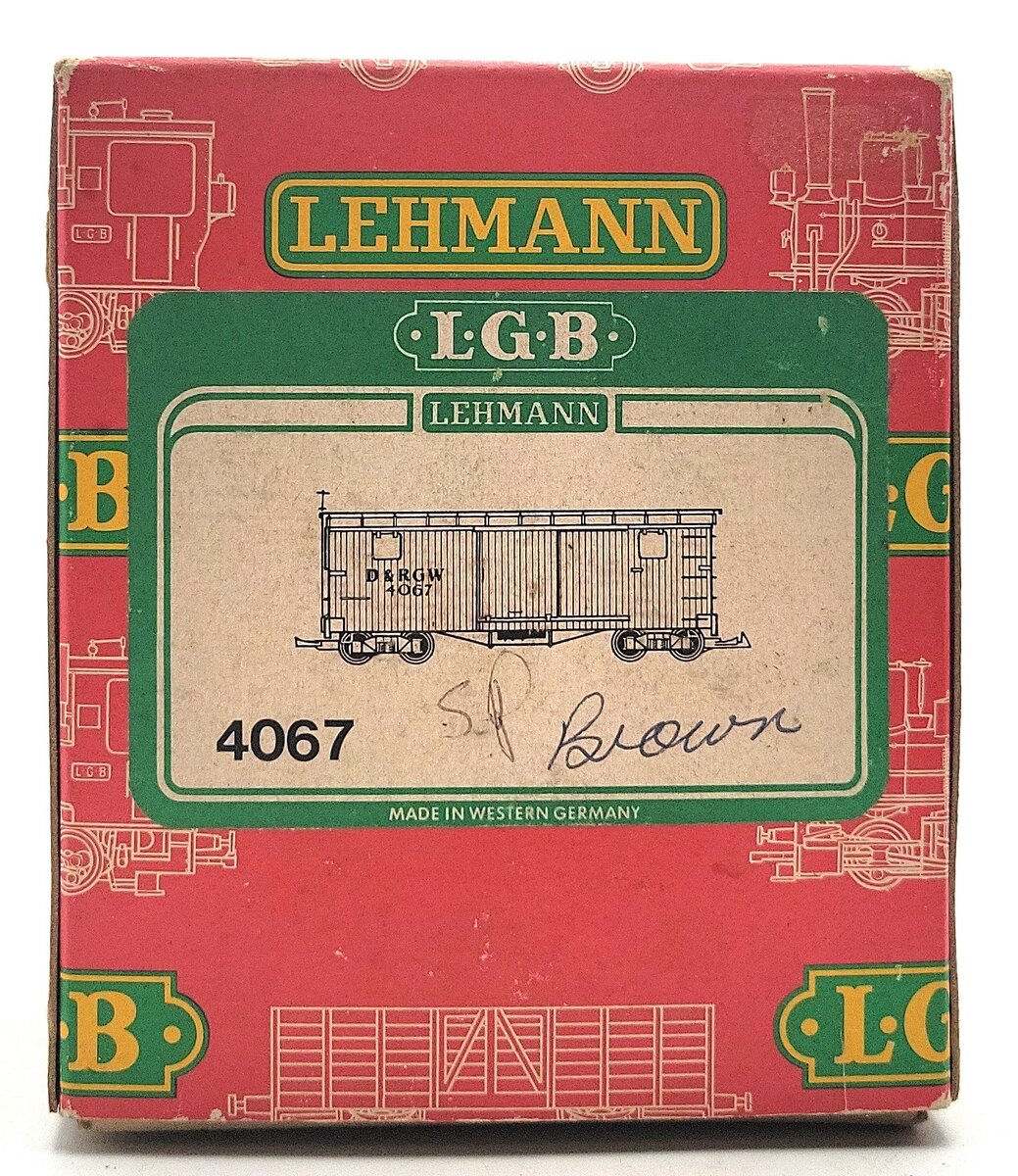 LGB 4067 G Scale Southern Pacific Boxcar #4067 EX/Box