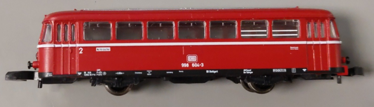 Marklin 8816/7 Z German Railroad DB Powered Railbus with Trailing Car EX