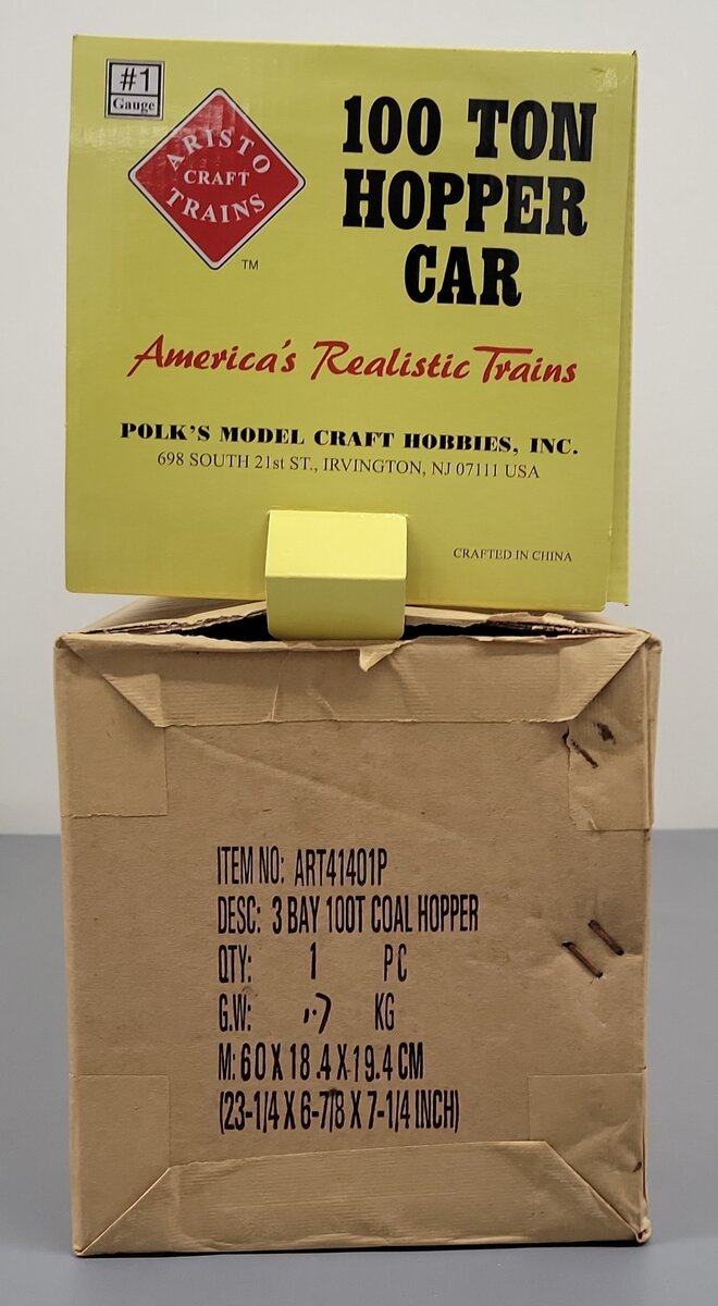 Aristo-Craft 41401P G Gauge B&O Chessie System 3-Bay 100 Ton Hopper #161505 EX/Box