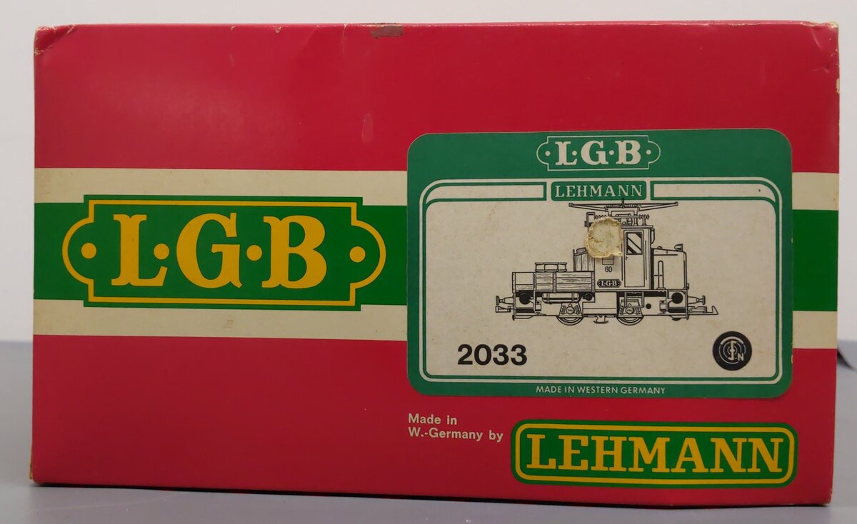 LGB 2033 G Scale Small 0-4-0 Electric Work Train Locomotive #2033 EX/Box