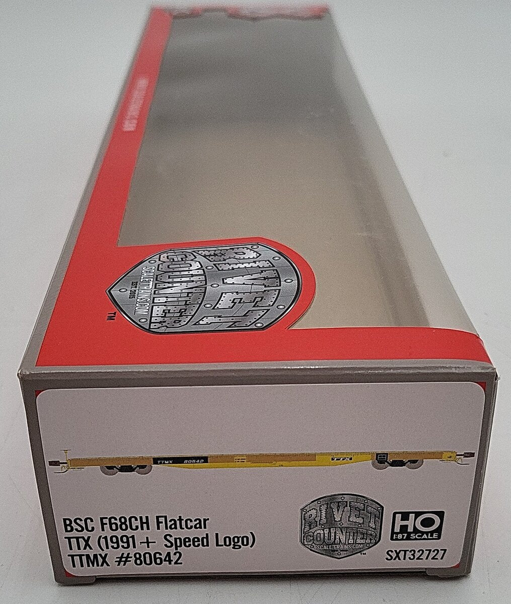 Scale Trains SXT32727 HO TTMX BSC F68CH Flatcar #80642 EX/Box