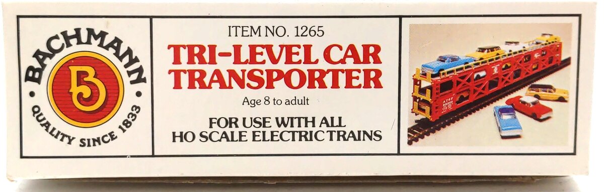 Bachmann 1265 HO Santa Fe 89' Tri Level Car Transporter EX/Box
