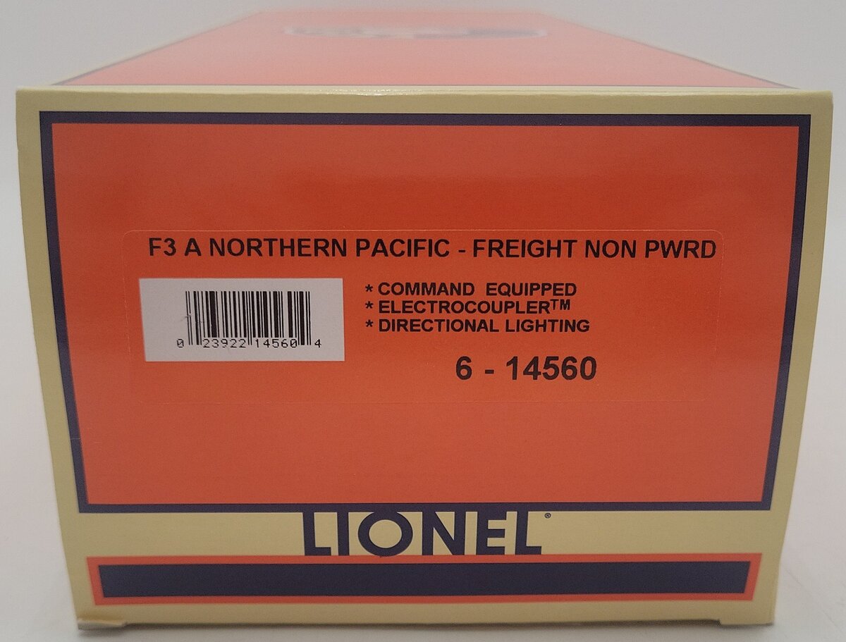 Lionel 6-14560 O Northern Pacific F3 Non-Powered A-Unit Diesel Locomotive #2390B EX/Box