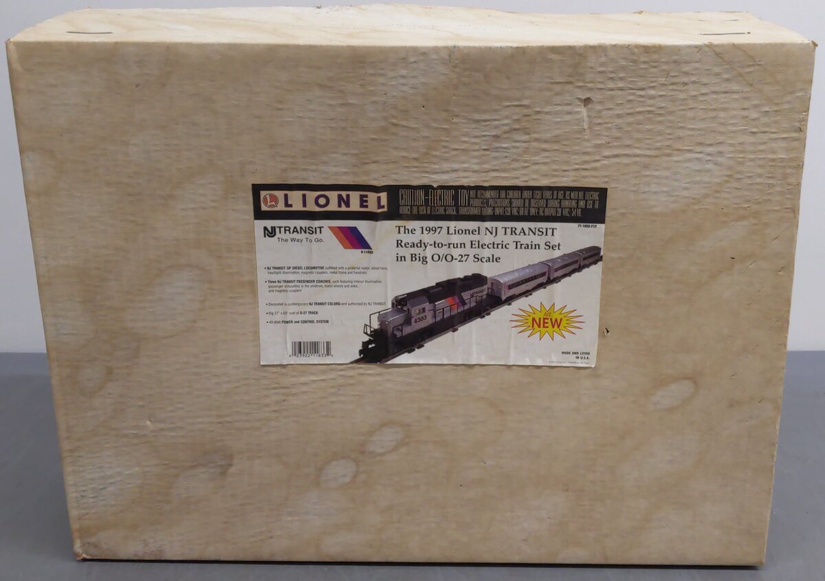 Lionel 6-11833 O New Jersey Transit Passenger Cars VG/Box