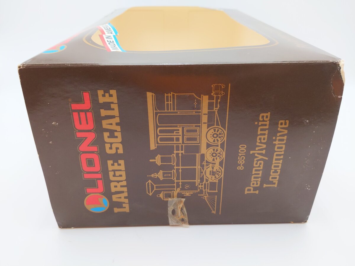 Lionel 8-85100 G Scale Pennsylvania 0-6-0 Steam Locomotive EX/Box