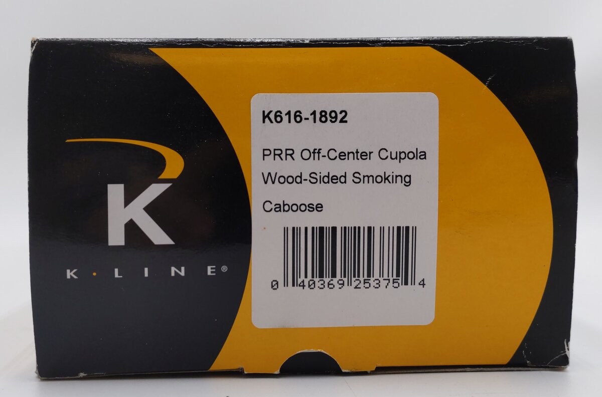 K-Line K616-1892 O Gauge PRR Off-Center Cupola Smoking Caboose #982015 VG/Box