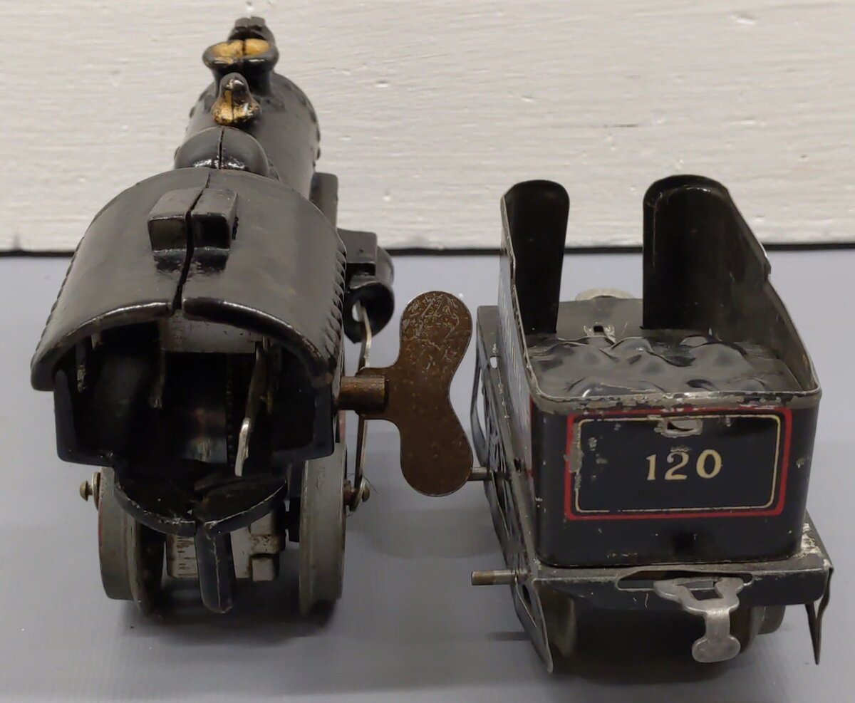 American Flyer 1914 O Gauge Vintage Locomotive and Tender #120 VG
