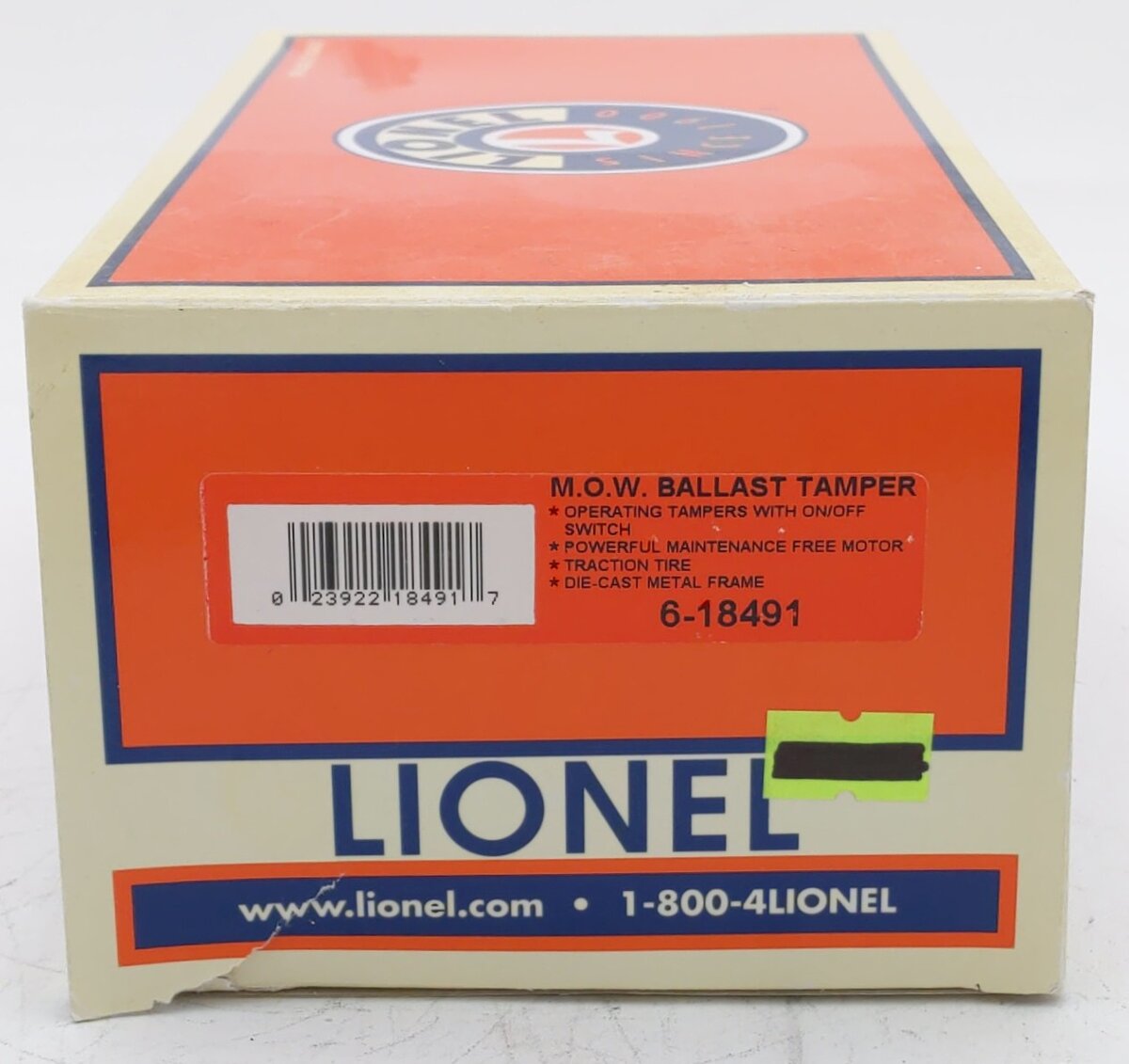 Lionel 6-18491 O Gauge M.O.W Motorized Ballast Tamper LN/Box