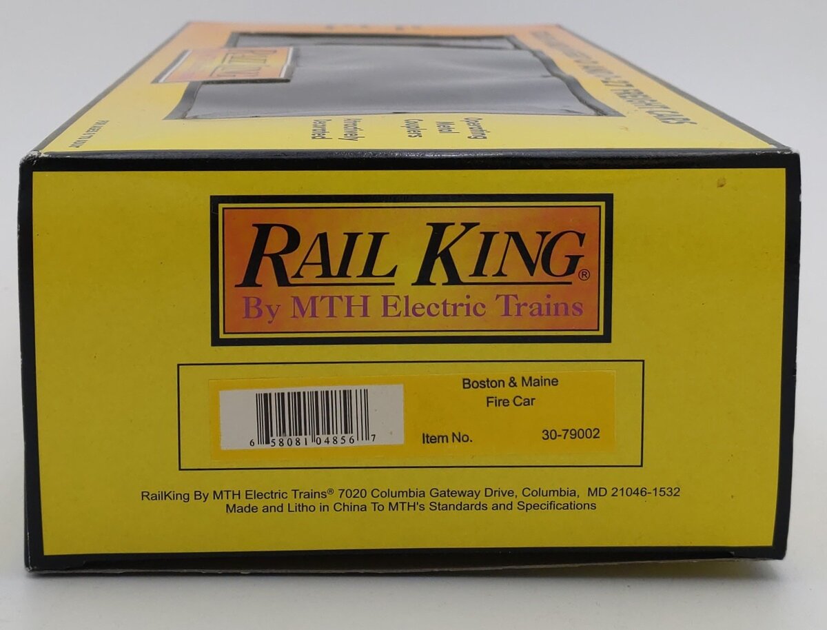 MTH 30-79002 O Gauge Boston & Maine Fire Car #702 LN/Box