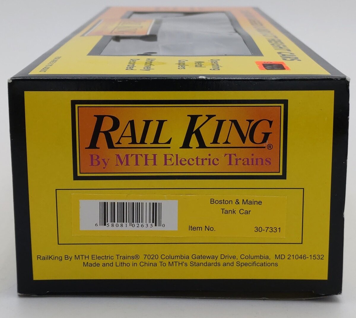 MTH 30-7331 O Gauge Boston & Maine Tank Car #S232 LN/Box