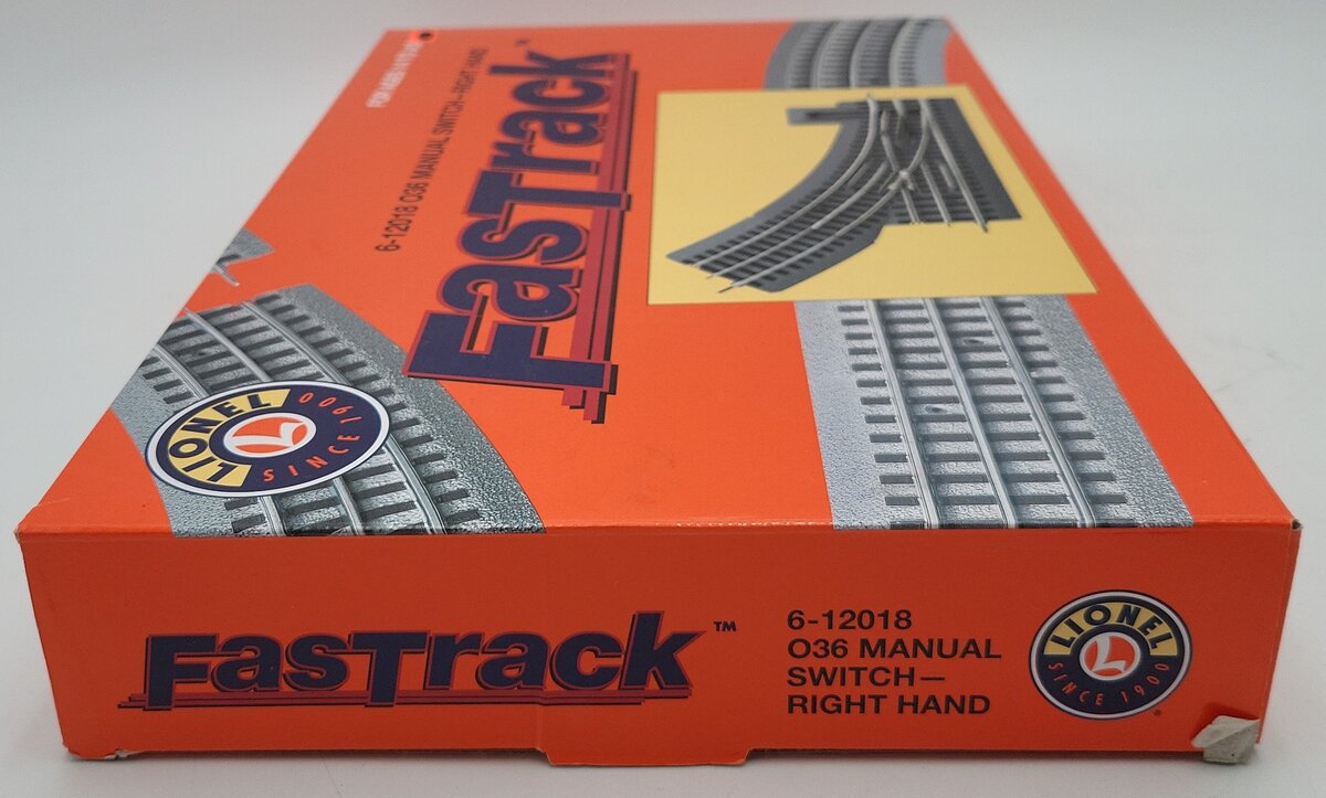 Lionel 6-12018 O O36 FasTrack Right Hand Manual Switch Turnout VG/Box