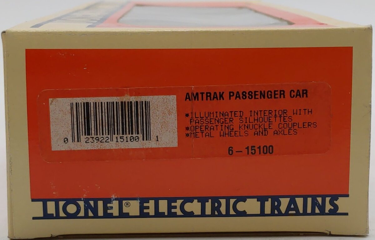 Lionel 6-15100 O Gauge Amtrak "Danbury" Illuminated Passenger Car LN/Box