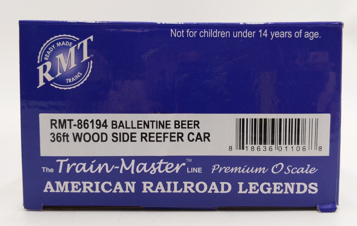 RMT 86194 O Gauge Ballantine Beer Woodside Reefer #118572 EX/Box