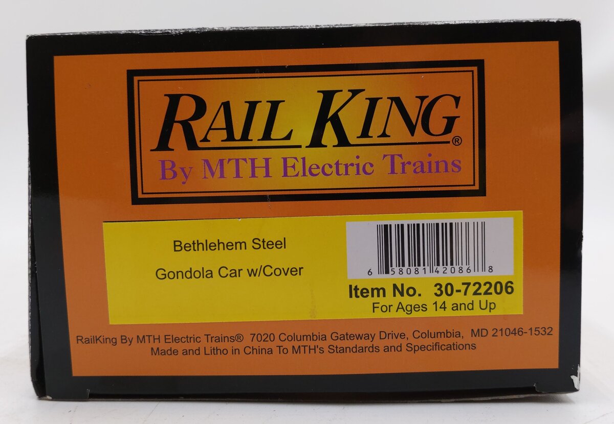 MTH 30-72206 O Bethlehem Steel Gondola Car with Cover #260019 EX/Box