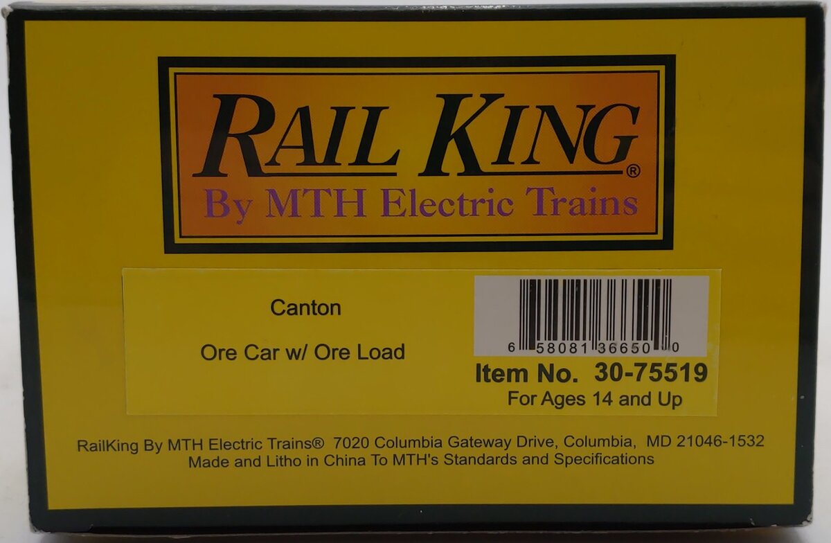 MTH 30-75519 O Canton RailKing Ore Car #892015 LN/Box