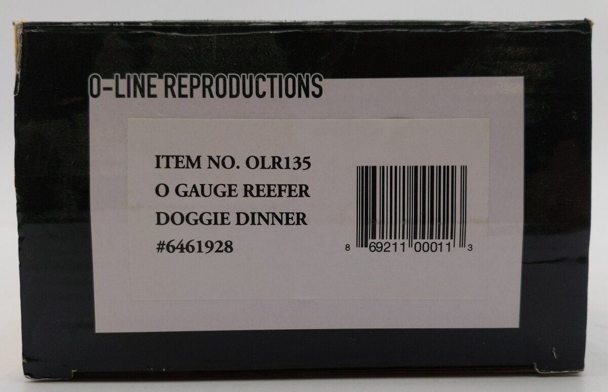 O-Line 135 O Gauge Doggie Dinner Reefer Car #6461928 LN/Box