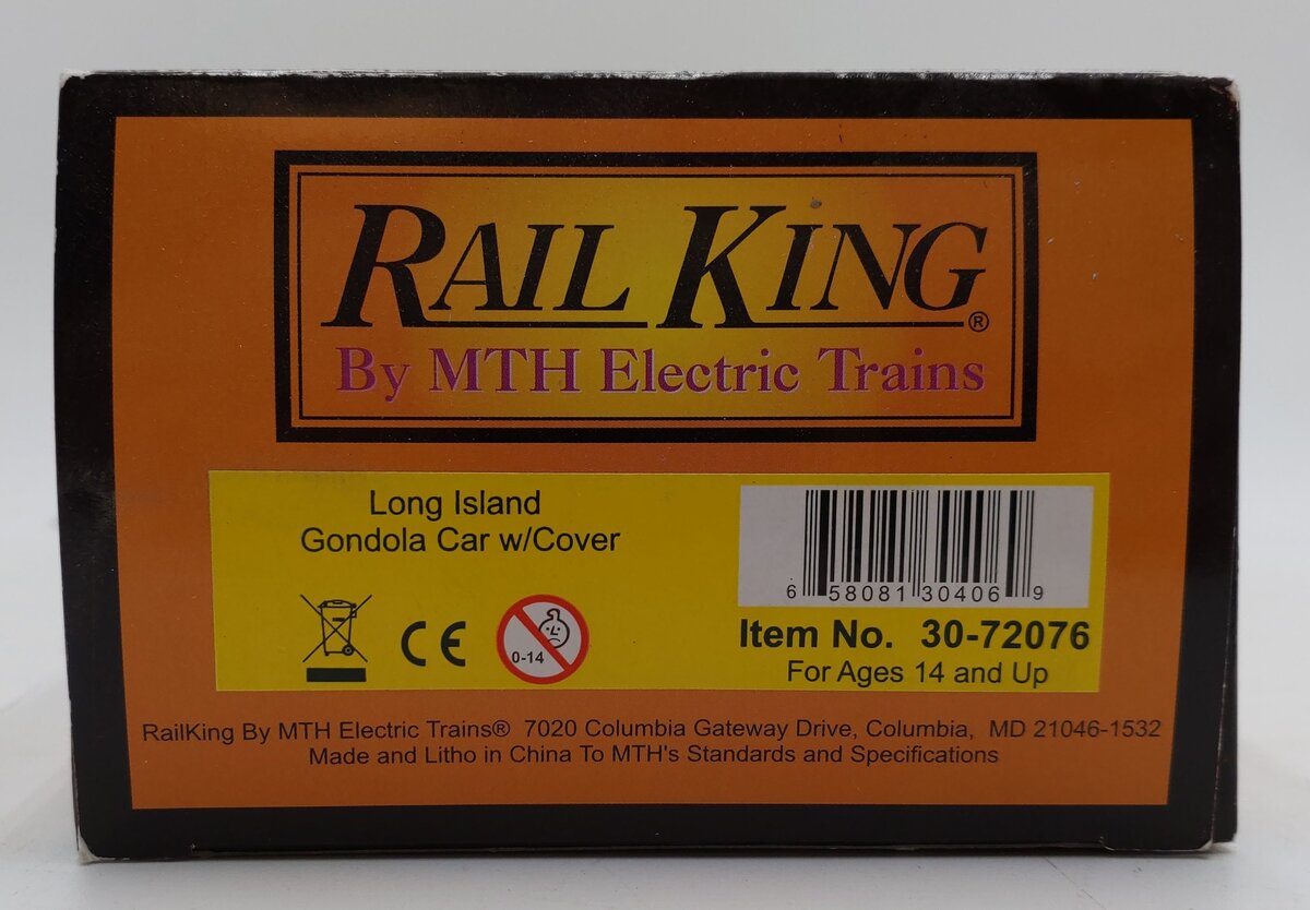 MTH 30-72076 Long Island Gondola Car w/ Cover LN/Box