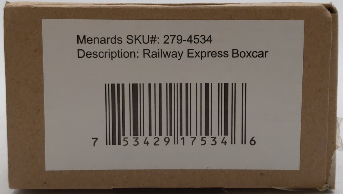 Menards 279-4534 O Gauge Railway Express Box Car #17395 LN/Box