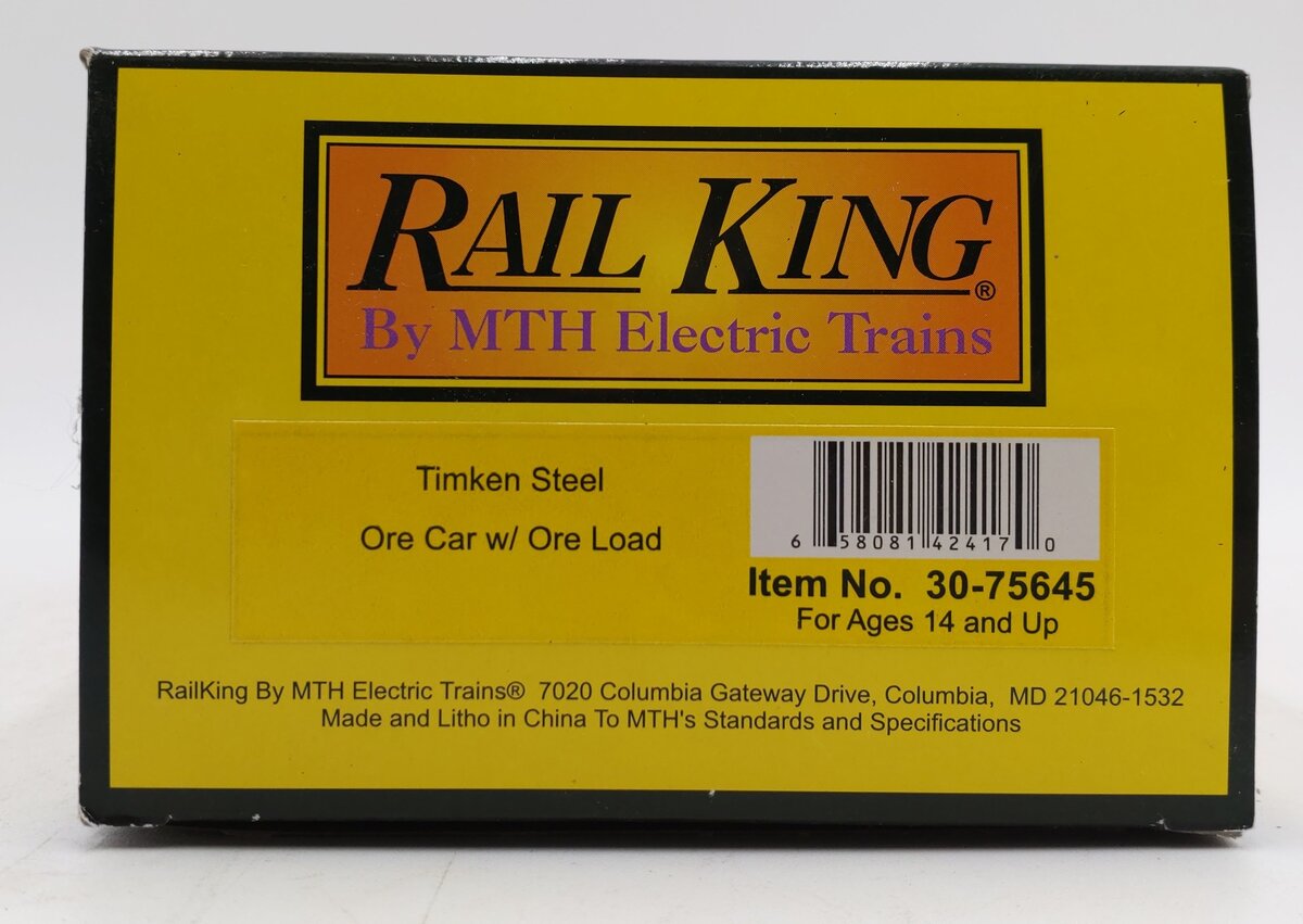 MTH 30-75645 O Scale Timken Steel Ore Car #2017 EX/Box