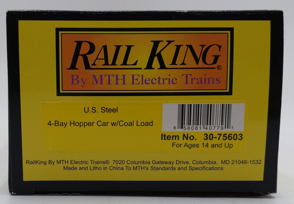 MTH 30-75603 O U.S. Steel 4-Bay Hopper Car #800 LN/Box