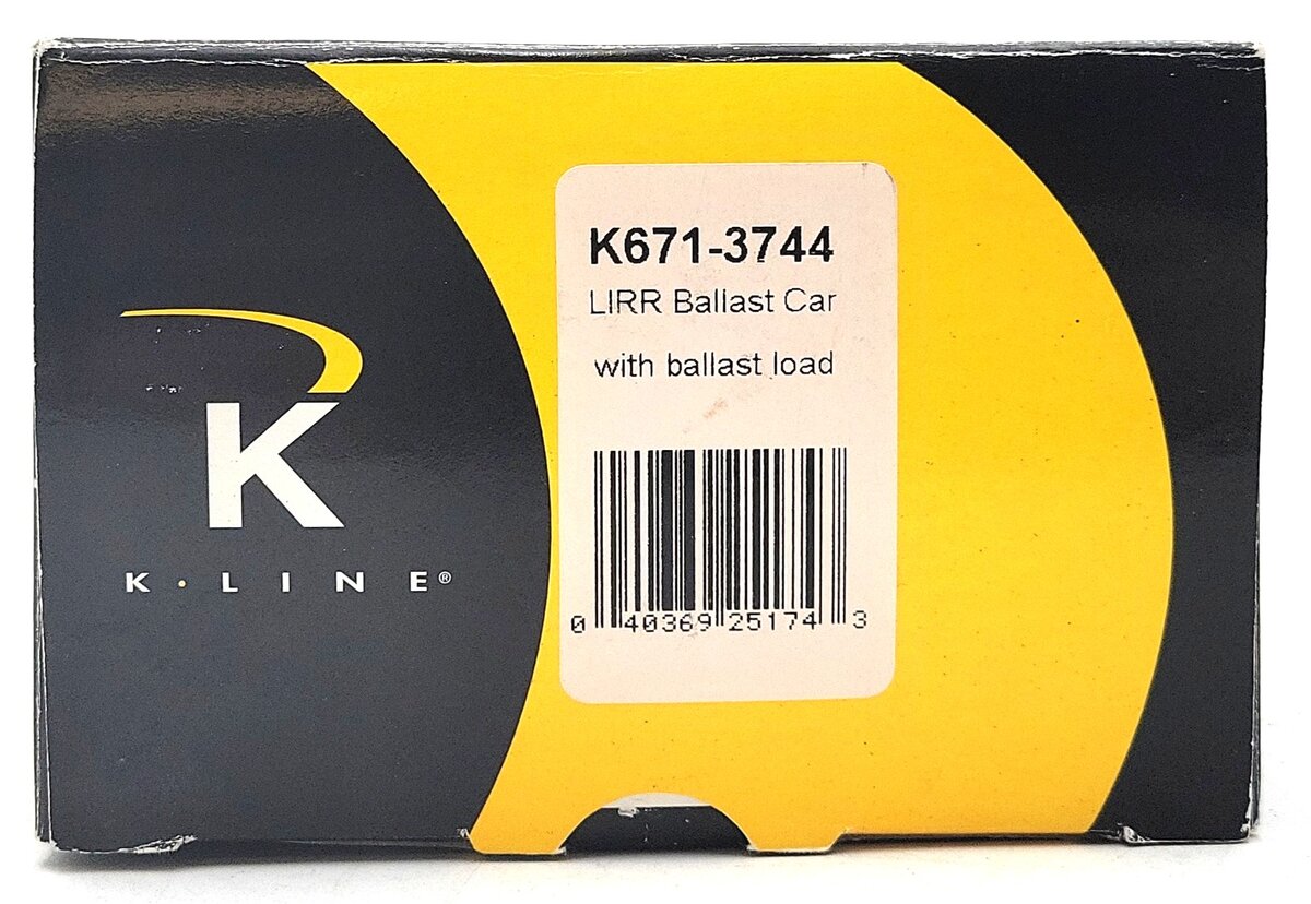 K-Line K671-3744 O Gauge Long Island RR Ballast Car w/ Ballast Load #4040 LN/Box