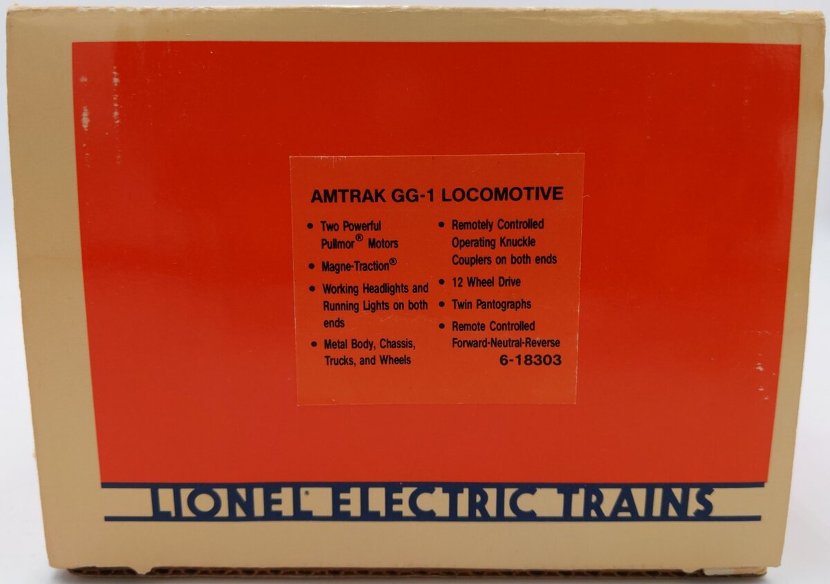 Lionel 6-18303 O Gauge Amtrak GG-1 Electric Locomotive #8303 VG/Box