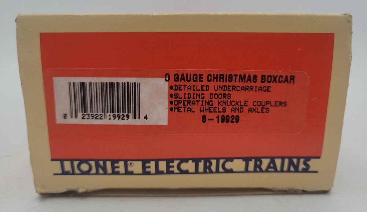 Lionel 6-19929 O Gauge 1994 Christmas Boxcar EX/Box