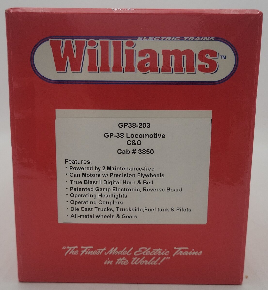 Williams GP38-203 O Gauge Chesapeake & Ohio Diesel Locomotive #3350 EX/Box