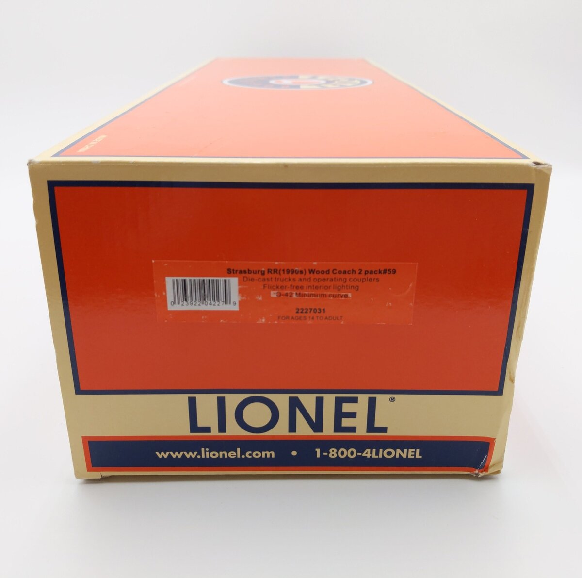 Lionel 2227031 O Gauge Strasburg Railroad Wood Coach #59 EX/Box