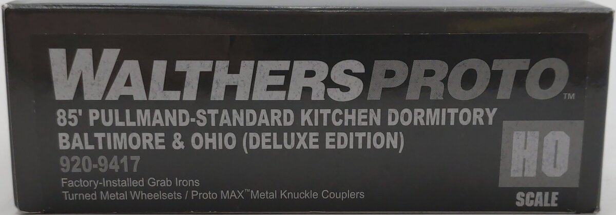 Walthers 920-9417 HO B&O 85' Pullman-Standard Kitchen-Dormitory Car #1095 EX/Box