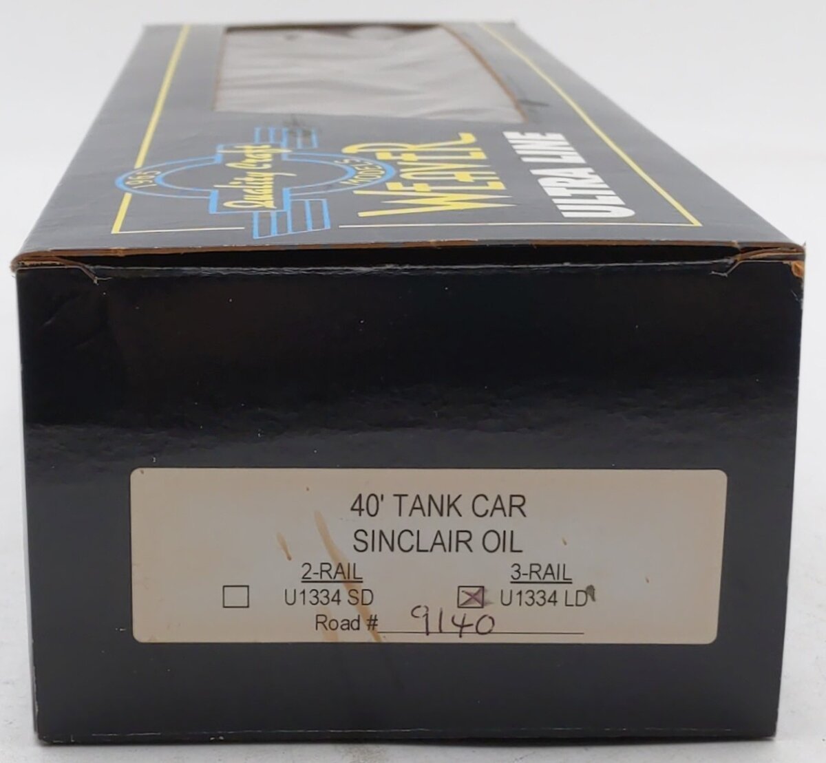 Weaver U1334LD O Gauge Sinclair 40' Oil Tank Car #9140 (3 Rail) EX/Box