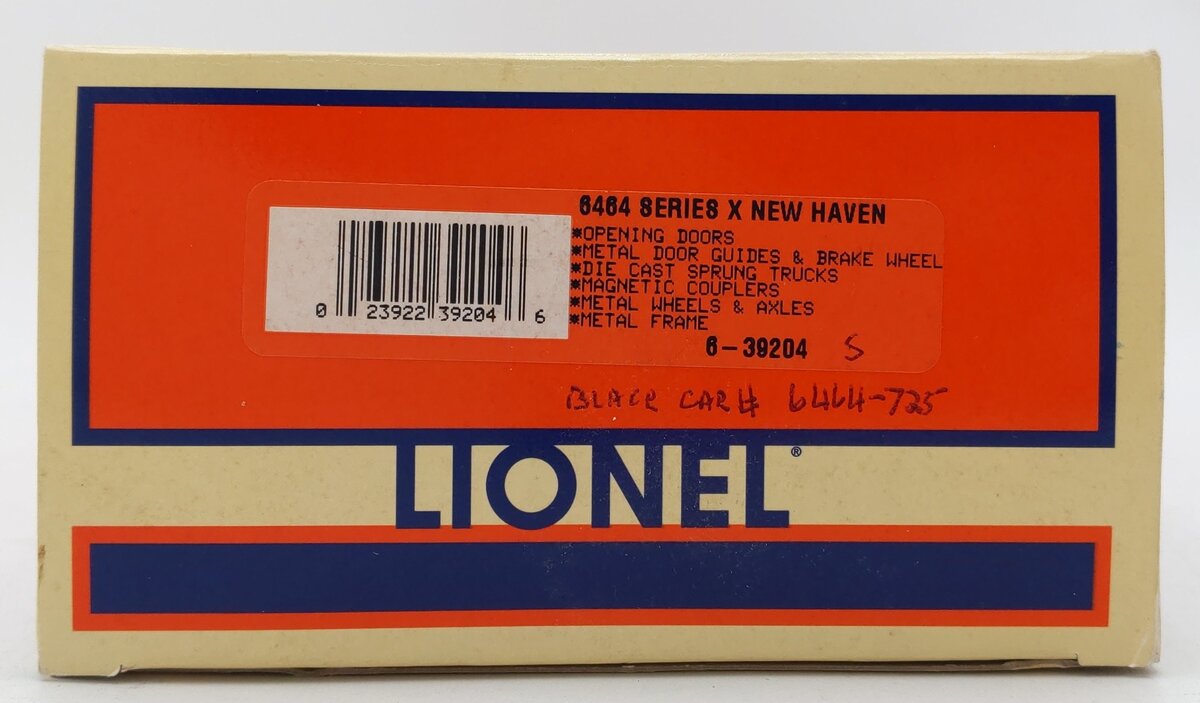 Lionel 6-39204 O Gauge New Haven Boxcar #6464-725 EX/Box