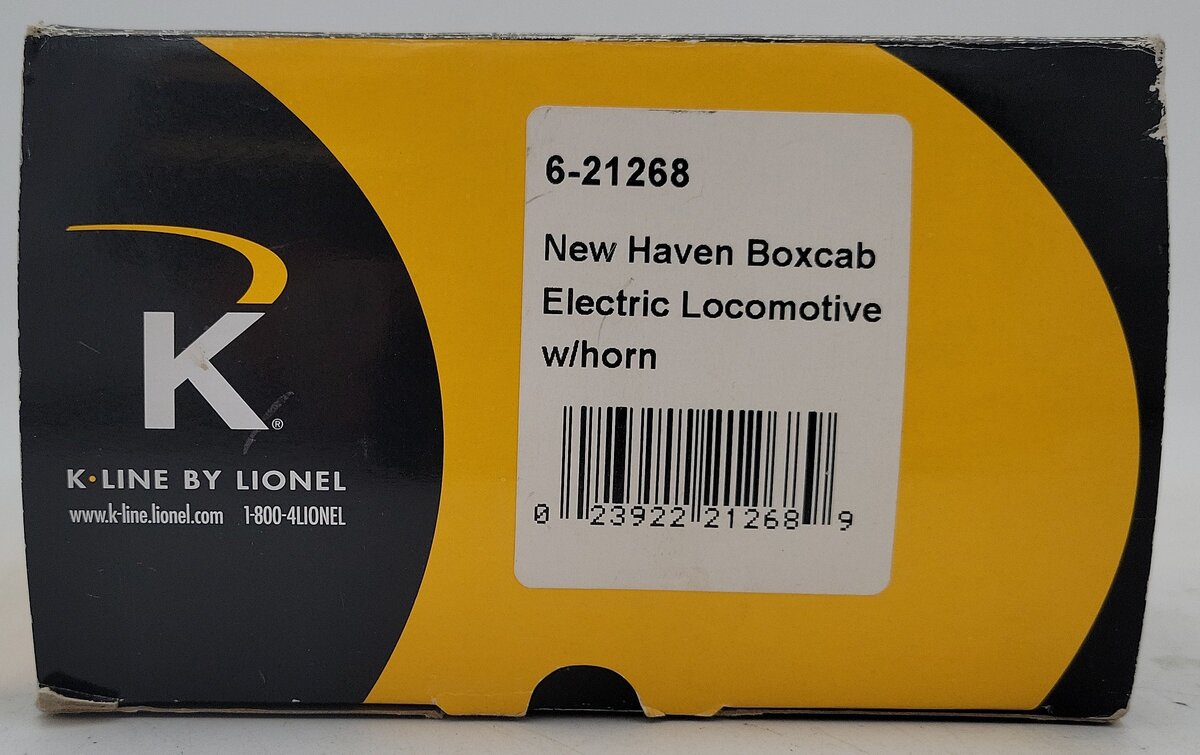 K-Line 6-21268 O Guage New Haven Electric Locomotive Boxcab w/ Horn LN/Box