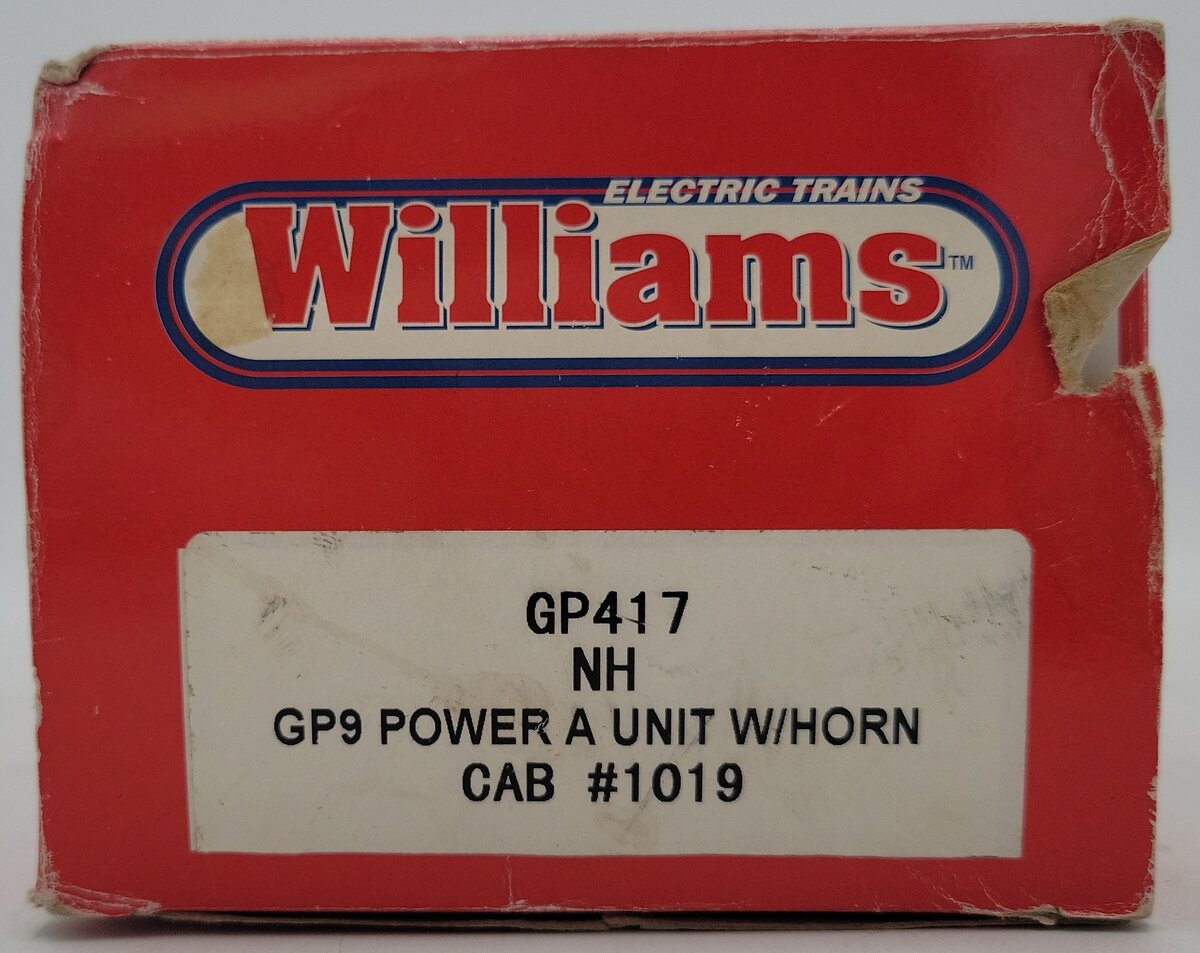 Williams GP417 O Gauge New Haven GP-9 Power A Unit w/Horn #1019 LN/Box