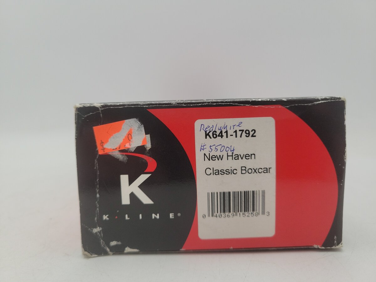 K-Line K641-1792 O Gauge New Haven Boxcar #55004 LN/Box