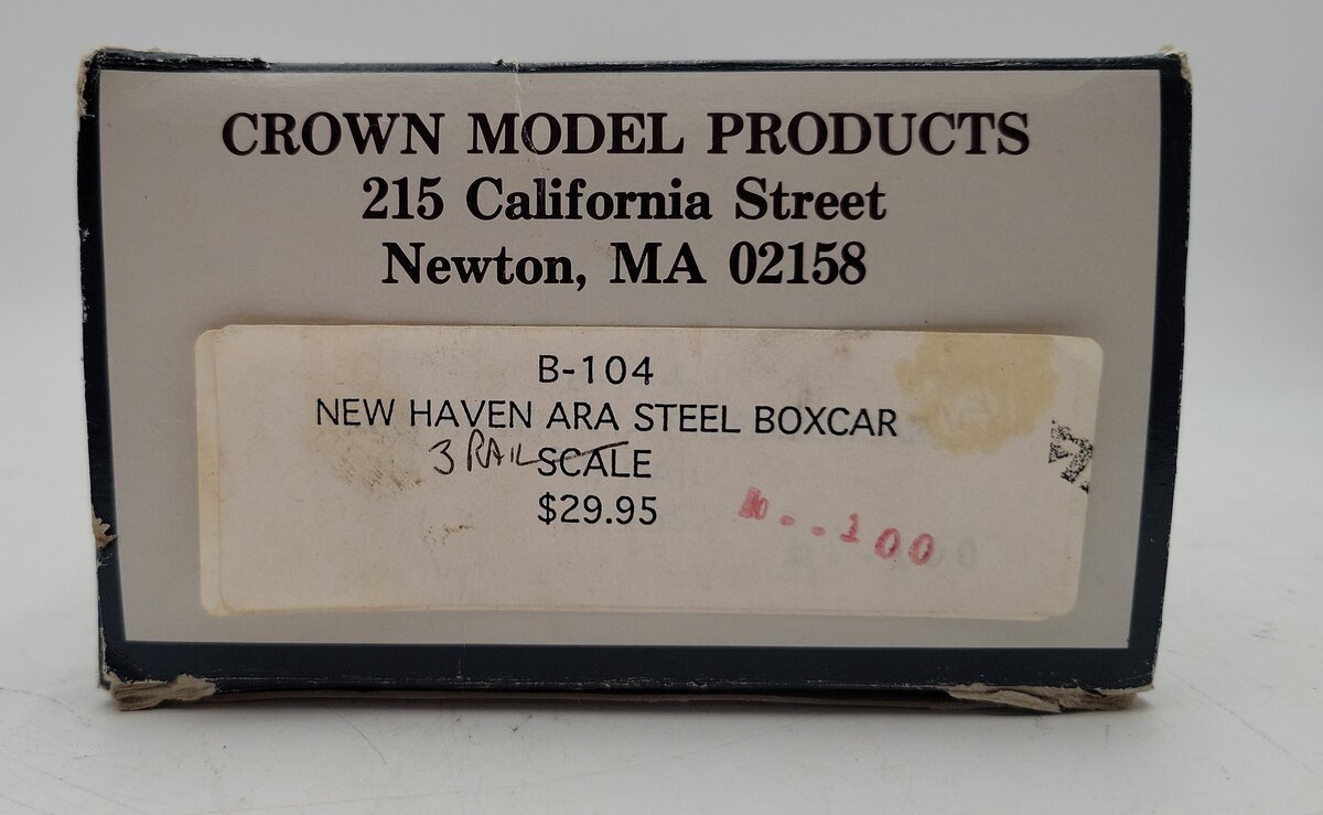 Crown Metal Products 36100 O Gauge New Haven #36100 LN/Box