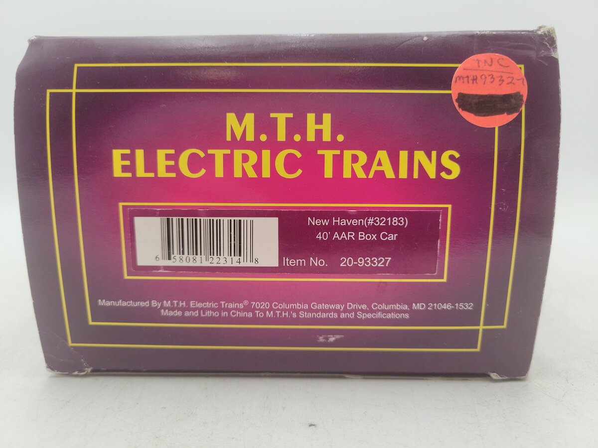MTH 20-93327 O Gauge New Haven 40' AAR Box Car #32183 EX/Box