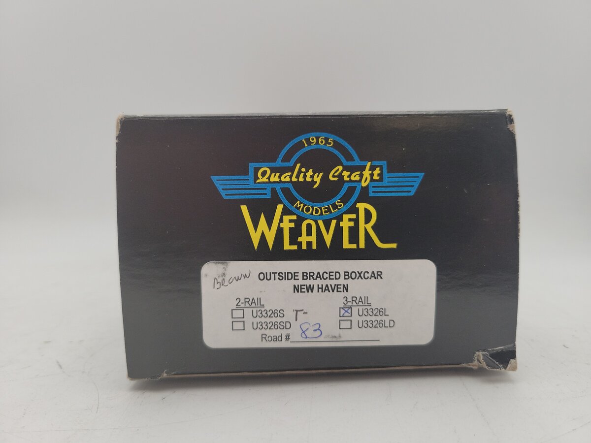 Weaver U3326L O Scale New Haven Boxcar #T-83 EX/Box