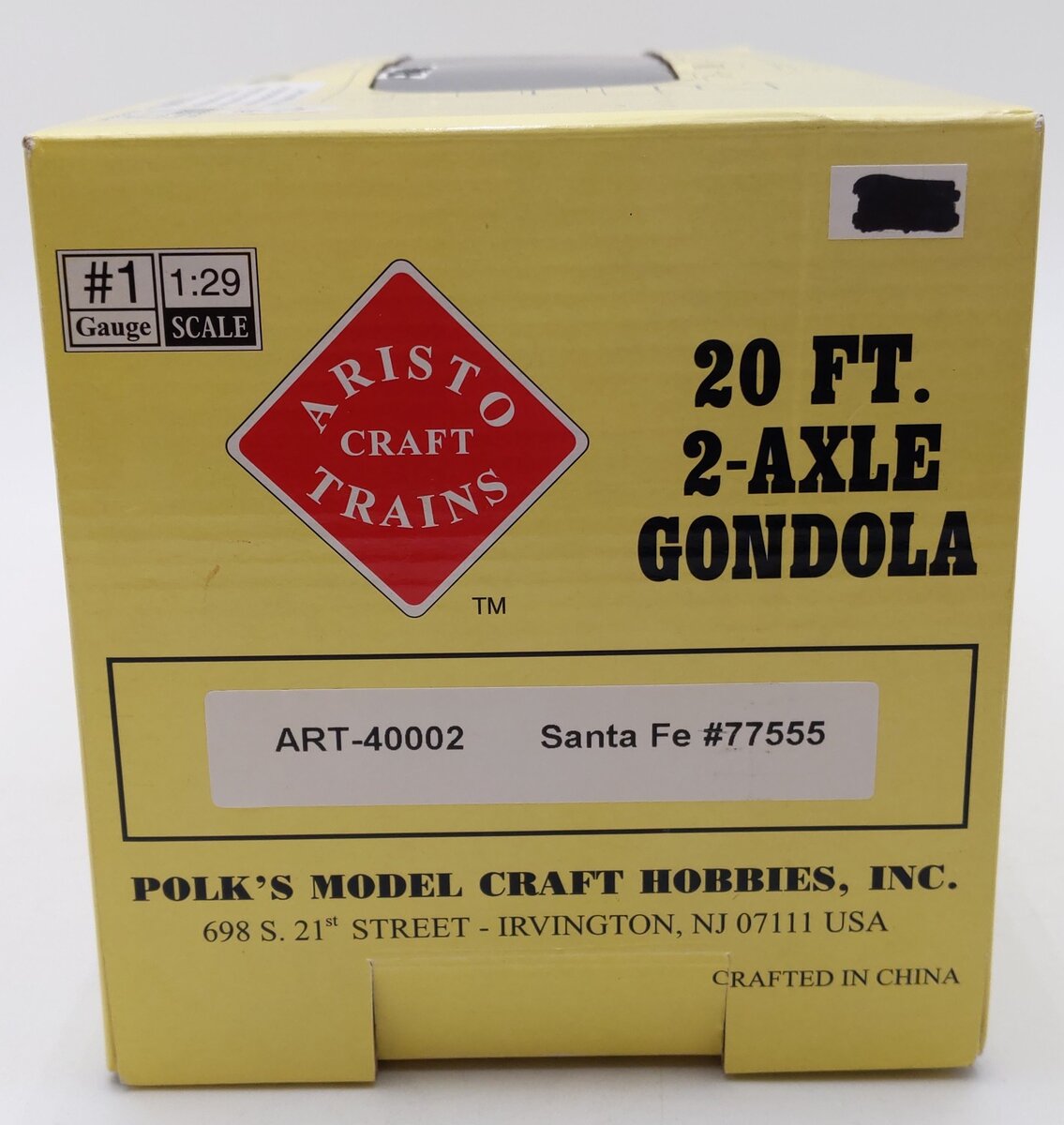 Aristo-Craft 40002 G Scale Santa Fe 20 Foot 2-Axle Gondola #77555 LN/Box
