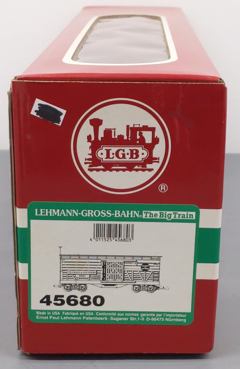 LGB 45680 G Scale Colorado & Southern Stock Car EX/Box