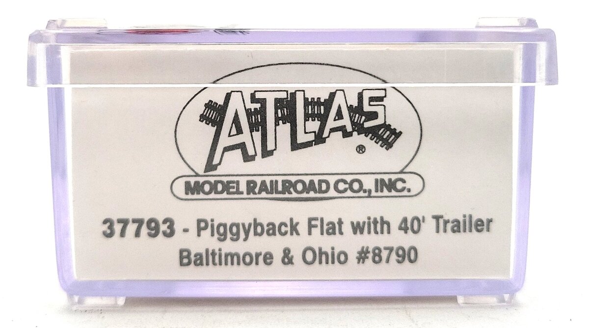Atlas 37793 N Baltimore & Ohio Piggyback Flat w/ 40' Trailer #8790 LN/Box