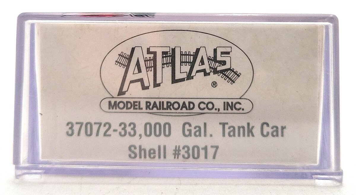 Atlas 37072 N Scale Shell 33K Tank Car #3017 LN/Box