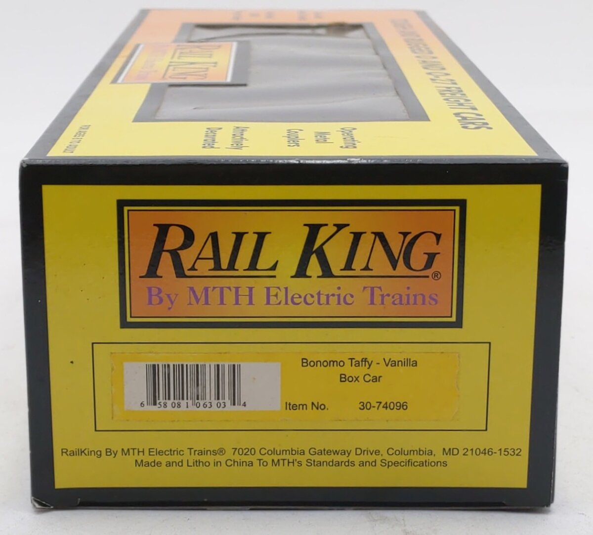 MTH 30-74096 O Gauge Bonomo's Taffy Vanilla Boxcar LN/Box
